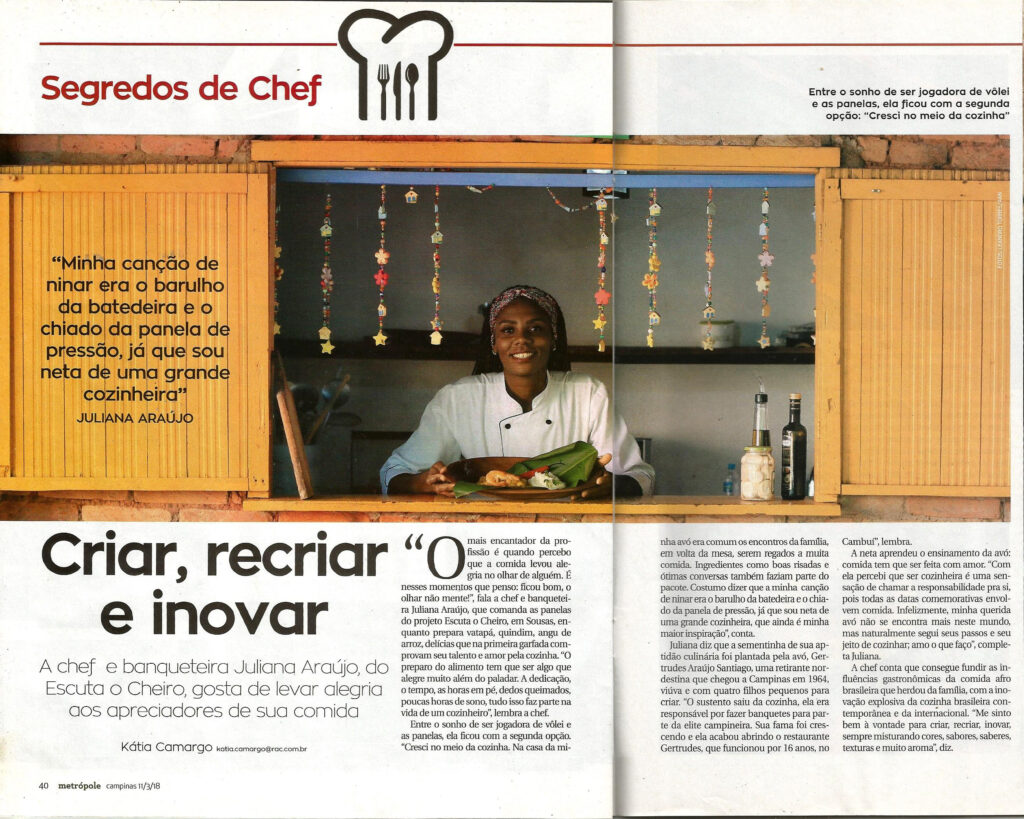 Matéria de imprensa sobre o Escuta o Cheiro