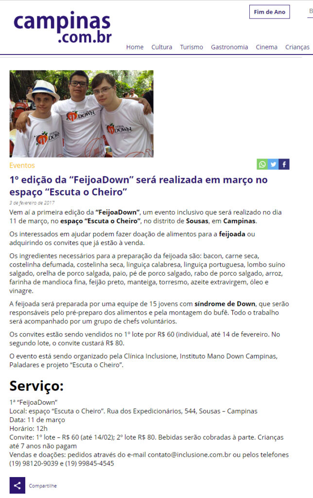 Matéria de imprensa sobre o Escuta o Cheiro
